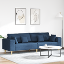 vidaXL Kanapé párnával Kék 250 x 77 x 76 cm szövet