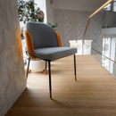 Étkezőszék, fekete-fehér mintás/camel ekobőr, KIRNA