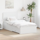 vidaXL Ágykeret fejtámlával fiókkal Fehér 90 x 190 cm Faanyag