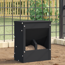vidaXL Nyúl Etető Fekete 20 x 12,5 x 25 cm Hidegen Hengerelt Acél