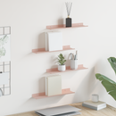 vidaXL Lebegő polc 4 pcs Rózsaszín 40 x 8,5 x 2,5 cm Acél