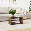 vidaXL Dohányzóasztal Természetes 70 x 35 x 35 cm Tömör Mahagóni Fa
