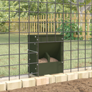 vidaXL Nyúl Etető Olajzöld 20 x 12,5 x 25 cm Hidegen Hengerelt Acél