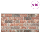 vidaXL Fali panelek 10 pcs Sötétbarna és Szürke 100 x 50 cm EPS Hab