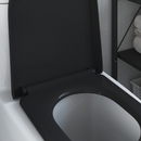 vidaXL WC ülőke Fekete 49 x 36 x 4 cm Duroplast