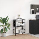 vidaXL Könyvespolc Fekete tölgy 60 x 29,5 x 81 cm Faanyag