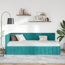 vidaXL Sarokágy keret fejtámlával Türkiz 100 cm x 200 cm Bársony