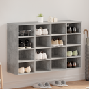 vidaXL Cipőszekrény polcokkal Beton szürke 103 x 30 x 67 cm Faanyag