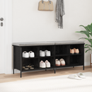 vidaXL Cipőszekrény Fekete tölgy 131 x 35 x 50 cm Műszaki fa és vas
