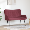 vidaXL Kétüléses Kanapé Bordó 115 x 61 x 87 cm Szövet