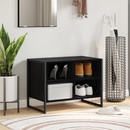 vidaXL Cipőszekrény tárolóval Fekete tölgy 60 x 35 x 44 cm Faanyag