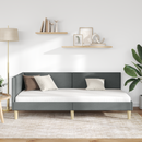 vidaXL Sarokágy keret Sötétszürke 90 cm x 200 cm Szövet és Plywood
