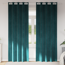 vidaXL Sötétítő függönyök 2 pcs Sötétzöld 140 x 245 cm Bársony