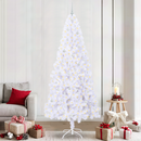 vidaXL Mű karácsonyfa 300 LED-del állvánnyal Fehér 240 cm PVC és Acél