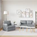 vidaXL Kanapé Szett 2 pcs Világosszürke 144 x 80 x 85 cm szövet