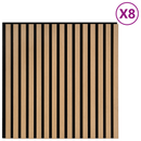 vidaXL Fali panelek 8 pcs Természetes 60,5 x 60 cm