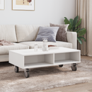 vidaXL Gördülékeny oldalasztal Fehér 90 x 50 x 30 cm Faanyag