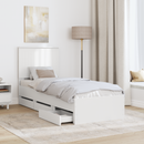 vidaXL Ágykeret fiókkal fejtámlával Fehér 75 x 190 cm Mérnöki Fa
