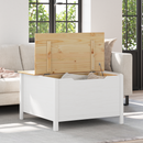 vidaXL Dohányzóasztal HILL Fehér és mézbarna 79.5 x 79.5 x 49 cm