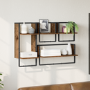 vidaXL Fali polc készlet 4 pcs Öreg fa 65 x 25 x 30 cm Faanyag