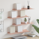 vidaXL Lebegő polc 4 pcs Rózsaszín 60 x 18 x 2,5 cm Acél