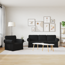 vidaXL Kanapé Szett 2 pcs Fekete 215 x 82 x 80 cm szövet