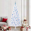 vidaXL Mű karácsonyfa 300 LED-del állvánnyal Fehér 210 cm PVC és Acél