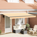 vidaXL Behúzható napellenző Sárga 400 x 200 cm szövet