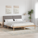 vidaXL Ágykeret fejtámlával Barna 180 x 200 cm Tömör fenyőfa