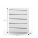 5 fiókos komód, fehér, HANY NEW 005