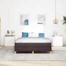 vidaXL Boxrugós ágy matracmal Sötét Barna 140 x 200 cm szövet