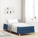 vidaXL Boxrugós ágy matracmal Kék 100 x 200 cm szövet