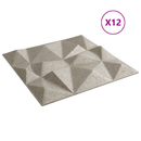 vidaXL Fali panelek 12 pcs Gyémánt Beton 50 x 50 cm XPS Hab