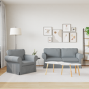 vidaXL Kanapé Szett 2 pcs Világosszürke 175 x 82 x 80 cm szövet