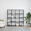 vidaXL Könyvespolc Fekete tölgy 137,5 x 29 x 137,5 cm Faanyag