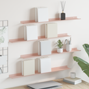 vidaXL Lebegő polc 4 pcs Rózsaszín 80 x 9 x 2,5 cm Acél