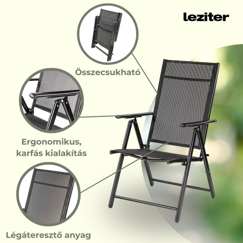 Arvin Balcony kerti bútor garnitúra szett fekete