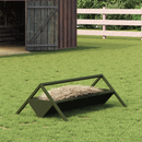 vidaXL Állattenyésztési takarmányzó Olajzöld 111 x 76 x 38 cm