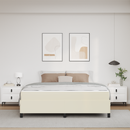 vidaXL Ágykeret matracmal Krém 180 x 200 cm szövet