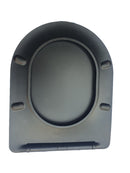 Viva FEKETE BRILLA SLIM L WC ülőke - duroplast - lecsapódásgátlós - levehető klikk - 42 x 36,5 cm