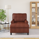 vidaXL PÁRÁS FOTEL párnával Fényes Barna 91 x 157 x 91 cm Műbőr
