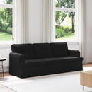 vidaXL Kanapé Fekete 201 x 80 x 85 cm szövet