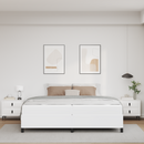 vidaXL Ágykeret matracmal Fehér 200 x 200 cm szövet