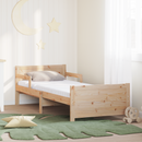 vidaXL Ágykeret kihúzható matraccal Barna 80 x 200 cm Tömör fenyőfa