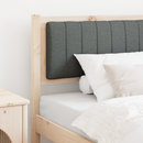 vidaXL Kárpitozott fejtámla fejtámlával Barna 90 cm Tömör fenyőfa