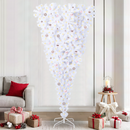 vidaXL Mű karácsonyfa 300 LED-del állvánnyal Fehér 240 cm PVC és Acél