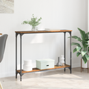 vidaXL Konzolasztal polcokkal Öreg fa 100 x 22,5 x 75 cm Faanyag