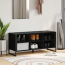 vidaXL Cipőszekrény tárolóval Fekete tölgy 100 x 35 x 44 cm Faanyag