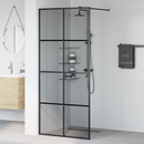 vidaXL Walk-in zuhanyfal Fekete 90 x 195 cm edzett üveg