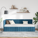 vidaXL Sarokágy keret fejtámlával Kék 80 cm x 200 cm Bársony